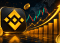 Logo de Binance con acciones