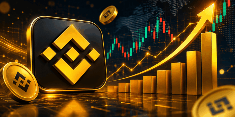 Logo de Binance con acciones