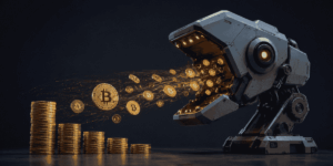 Un robot "comiéndose" la liquidez de BTC.