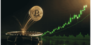 Un BTC saltando hacia un mayor precio.