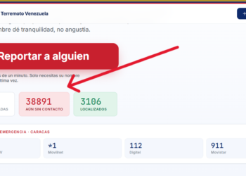Portal de la web desaparecidosterremotovenezuela.