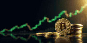 Imagen de unas velas en positivo, que reflejan el crecimiento de los ETF de bitcoin.