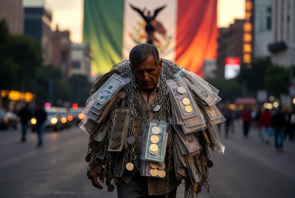 Cada mexicano debe hoy 8.000 dólares de deuda pública que nunca pidió