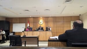 Fotografía del juicio en contra de los mineros de Bitcoin paraguayos.