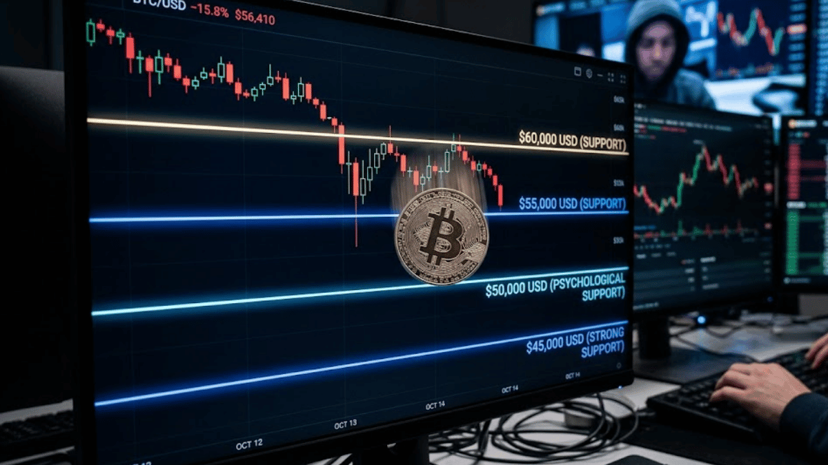 Estos serán los próximos niveles clave para bitcoin si cae de USD 60.000