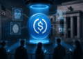 stablecoin USDC en imagen futurista