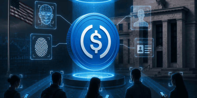 stablecoin USDC en imagen futurista