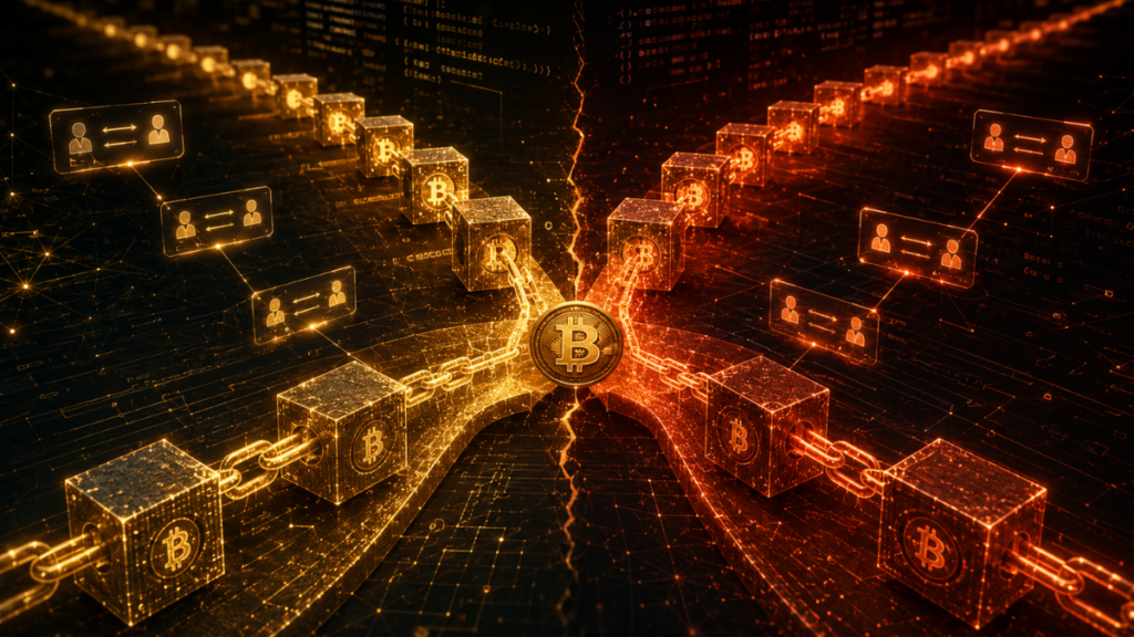 La cadena Bitcoin dividida por una propuesta técnica.