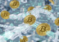 Monedas de Bitcoin circulando por la red.