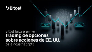 Promocional de Bitget, que lanza el primer trading de opciones sobre acciones de EE.UU. de la industria cripto