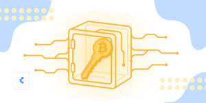 Una llave de BTC en una caja fuerte.