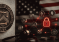 Logo del Tesoro de EE. UU. censurando red de criptomonedas.
