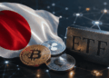 bandera nipona, red de criptomonedas.