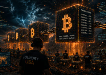 Mineros de Bitcoin procesando bloques de la red.