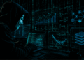 un hacker operando para atacar a un protocolo de criptomonedas.