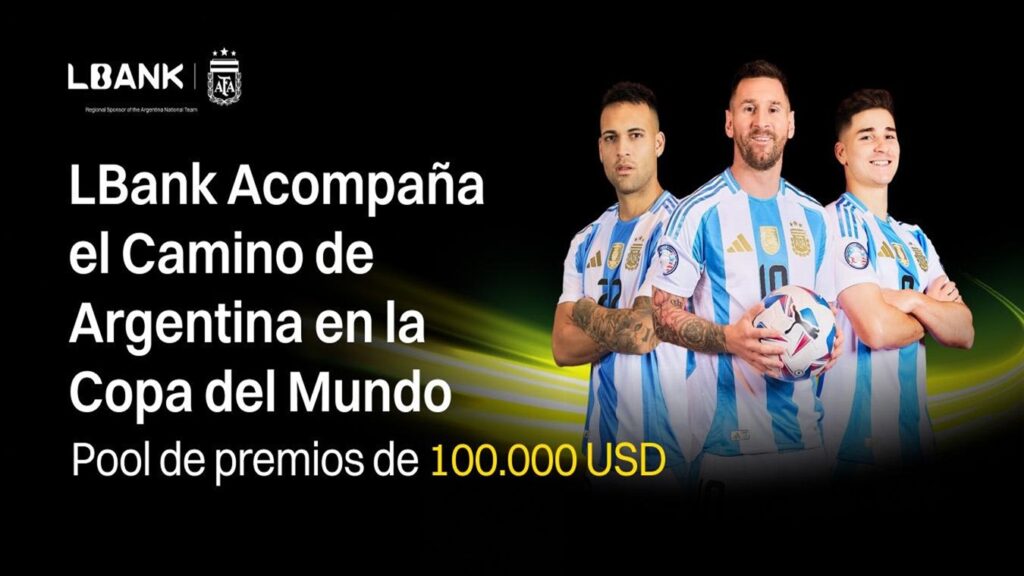 Pancarta con la foto de Messi y dos jugadores mas de la Selección Argentina de Futbol.