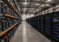 Un galpón con mineros de Bitcoin y GPU para el cómputo de IA.