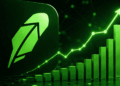 red de Robinhood con gráficos en verde.