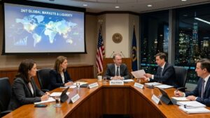Reunión de la SEC presidida por Paul Atkins.