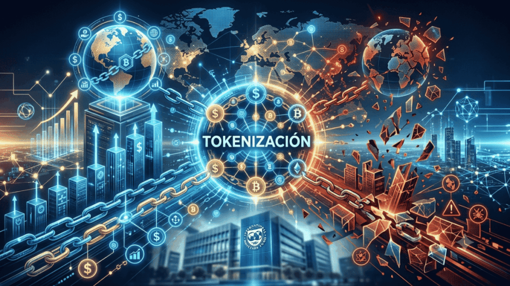 Activos tokenizados del mundo real en redes de criptomonedas.