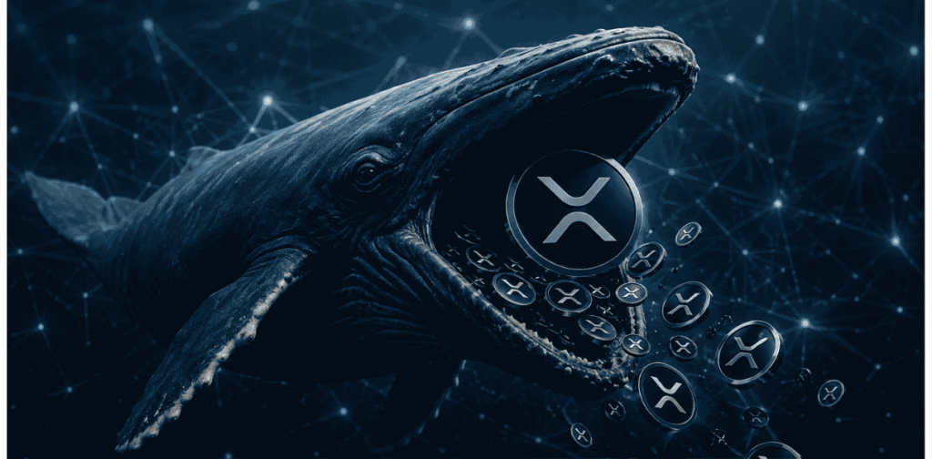 Una ballena comiendo XRP.