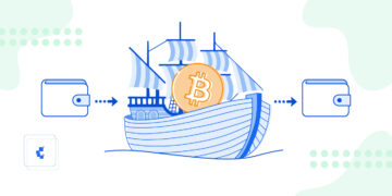 Arca llevando bitcoin de una wallet a otra.