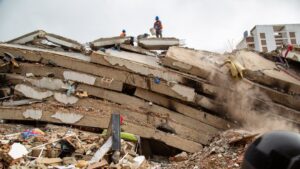Fotografía del desastre en La Guaira tras los terremotos en Venezuela.