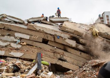Fotografía del desastre en La Guaira tras los terremotos en Venezuela.