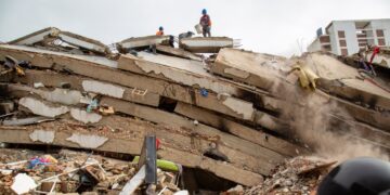 Fotografía del desastre en La Guaira tras los terremotos en Venezuela.