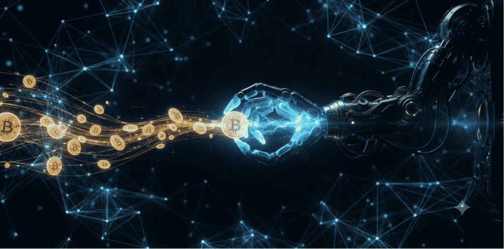 Una IA robándose o absorbiendo el capital de BTC.