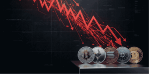 Las principales criptomonedas. Gráficos en rojo.