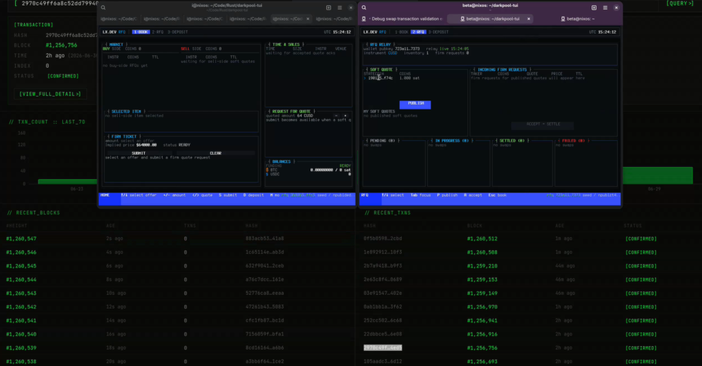 Así se ve este exchange privado de bitcoin con darkpools.
