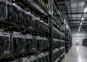 Imagen genérica de granja de minería de criptomonedas.