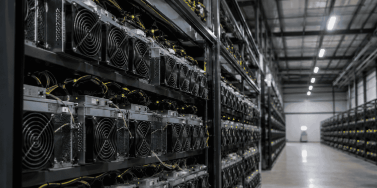 Imagen genérica de granja de minería de criptomonedas.