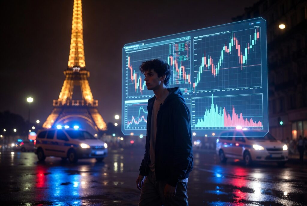 Los ataques violentos contra miembros de la comunidad de criptomonedas están en aumento en Francia. Fuente: Imagen elaborada con Grok IA.