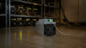 Un equipo de minería de bitcoin.