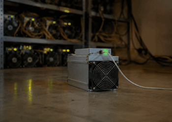 Un equipo de minería de bitcoin.
