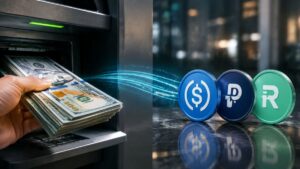 La empresa establece un puente entre las finanzas tradicionales y las criptomonedas. Fuente: imagen generada por CriptoNoticias mediante la inteligencia artificial de ChatGPT.