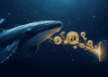 Una ballena de bitcoin trasladando BTC a otra wallet.