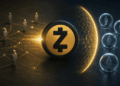 Logo de zcash e imagen conceptual sobre privacidad.