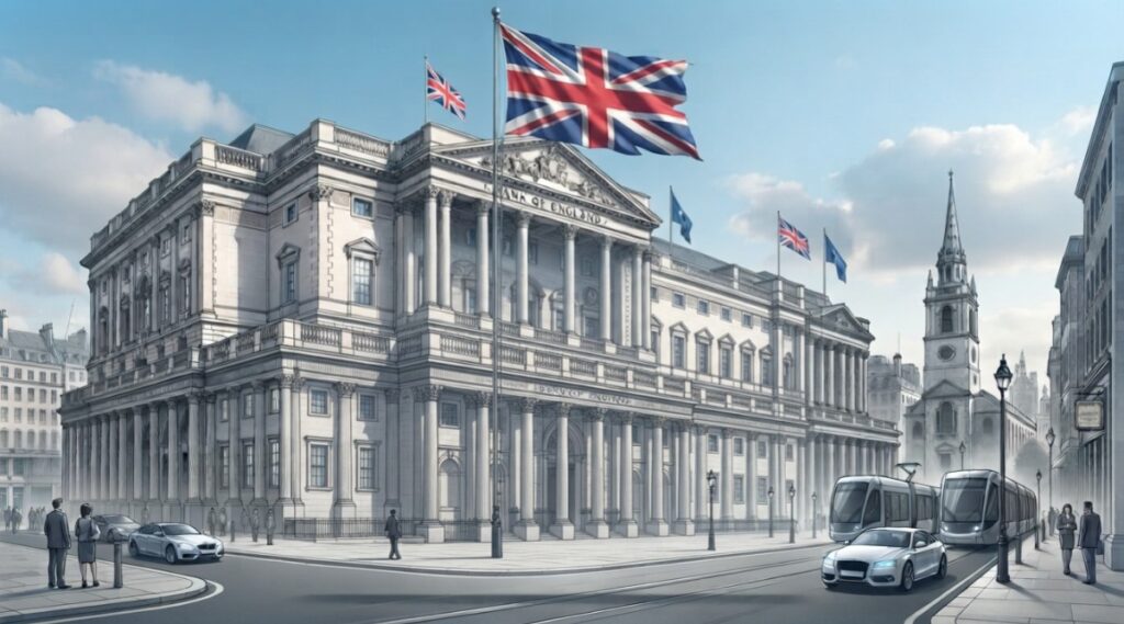 El Banco de Inglaterra en estilo de dibujo