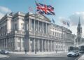 El Banco de Inglaterra en estilo de dibujo