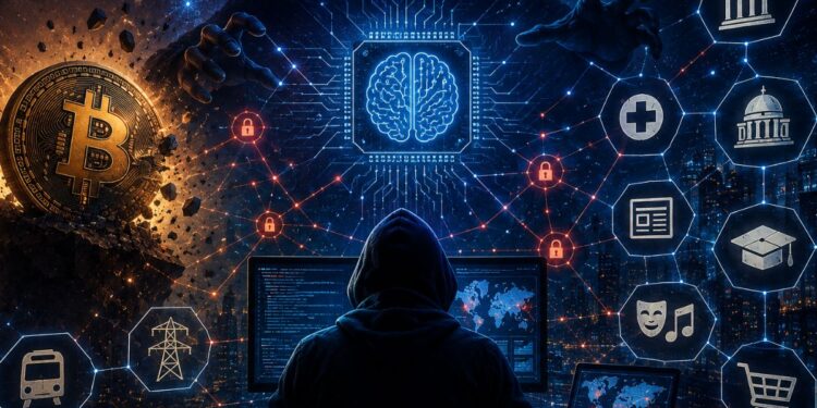 hacker atacando a bitcoin y otros sistemas