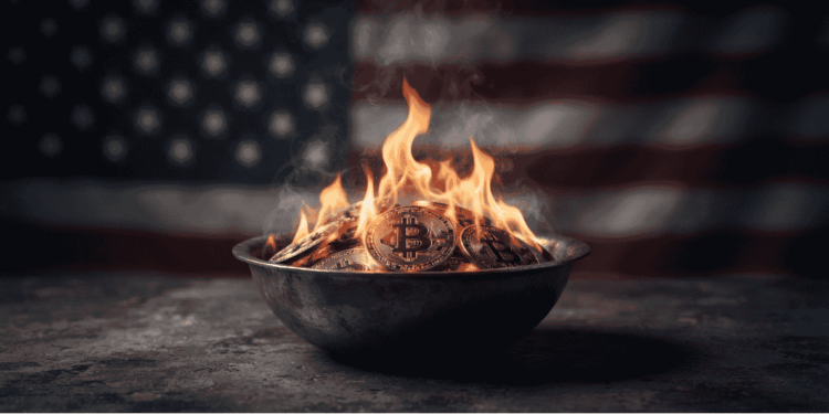 Bandera de Estados Unidos, unos BTC.