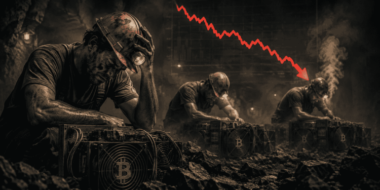 Mineros de bitcoin enfrentando caídas.