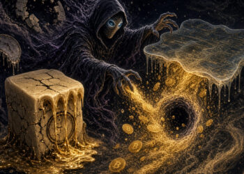 Un hacker drenando monedas de bitcoin de wallets de usuarios.