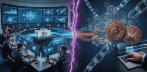 El gobierno de EE.UU. y contratistas privados actúan como un "brazo armado digital" para desmantelar herramientas de privacidad como Tornado Cash y Monero, generando un riesgo técnico de daño colateral para usuarios legítimos. Fuente CriptoNoticias / Creado usando Gemini.
