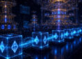 La red de criptomonedas Ethereum procesando bloques.