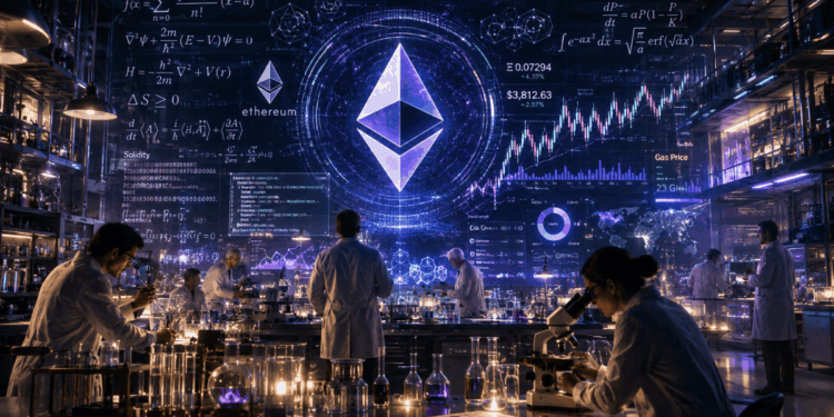 Un laboratorio con científicos trabajando en la red de criptomonedas Ethereum.