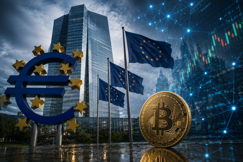 Imagen del BCE sobre métodos de pago en Europa, con criptomonedas y stablecoins en niveles mínimos de aceptación.